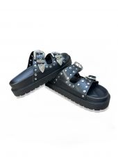 BLACK WOMEN'S SLIDES - ROXAN