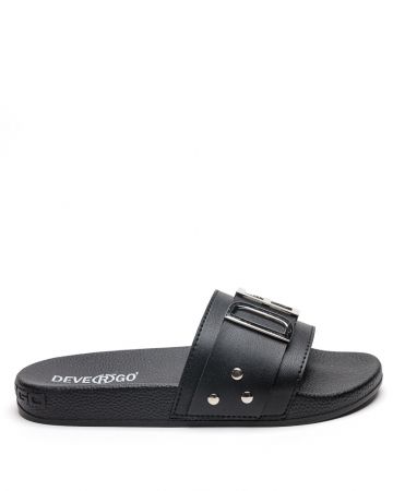 BLACK WOMEN'S SLIPPERS  - CARAVELLA LETTERS DE26SS2526LT SY