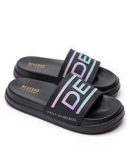 BLACK WOMEN'S SLIPPERS  - LUMIA