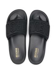 BLACK WOMEN'S SLIDES - BELLA