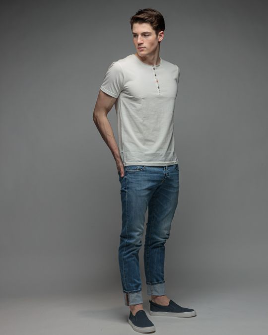 WHITE MEN'S SHORT SLEEVE T-SHIRT 1D26SS4019SS0105
