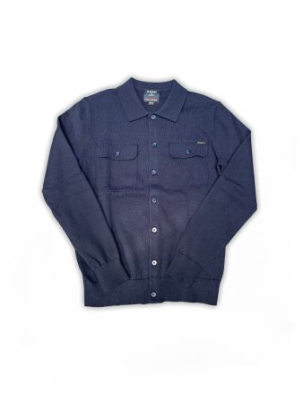 BLUE MEN'S KNITTED PULLOVER 1D25FW6051KA1101