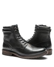 BLACK MEN'S BROGUE - LUIGI LEATHER