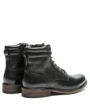 BLACK MEN'S BROGUE - LUIGI LEATHER