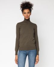 KHAKI WOMEN'S KNITTED PULLOVER