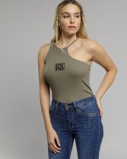KHAKI WOMEN'S SLEEVLES TOP