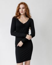 BLACK WOMEN'S FITTED DRESS