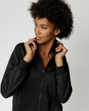 BLACK WOMEN'S ZIP-UP TOP