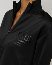 BLACK WOMEN'S ZIP-UP TOP