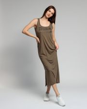 KHAKI WOMEN'S LONG DRESS