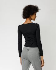 BLACK WOMEN'S LONG-SLEEVE BODYSUIT