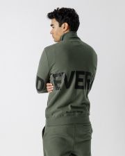 KHAKI MEN'S ZIP-UP SWEATSHIRT