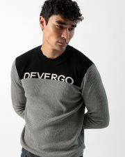 BLACK MEN'S KNITTED SWEATER