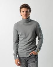 GREY MEN'S KNITTED SWEATER