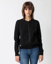 BLACK WOMEN'S  ZIP-UP