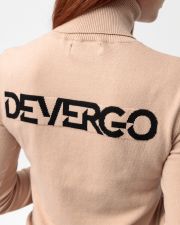 BROWN WOMEN'S KNITTED PULLOVER