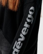 BLACK WOMEN'S KNITTED PULLOVER