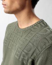 KHAKI MEN'S KNITTED SWEATER