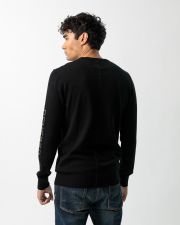 BLACK MEN'S KNITTED SWEATER