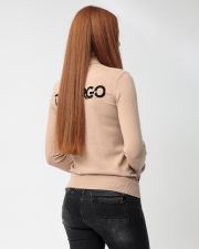 BROWN WOMEN'S KNITTED PULLOVER