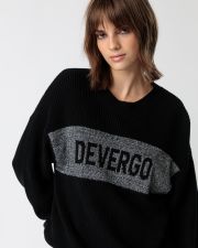 BLACK WOMEN'S KNITTED PULLOVER