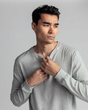 GREY MEN'S LONG-SLEEVE T-SHIRT
