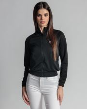 BLACK WOMEN'S ZIP-UP PULLOVER