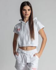 WHITE WOMEN'S SHORT-SLEEVED PULLOVER