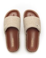 BEIGE WOMEN'S SLIDES - MEGAN