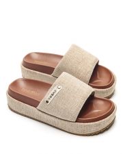 BEIGE WOMEN'S SLIDES - MEGAN