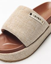 BEIGE WOMEN'S SLIDES - MEGAN