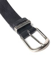 BLACK MEN'S LEATHER BELT