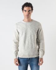BEIGE MEN'S KNITTED SWEATER