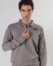 BROWN MEN'S LONG-SLEEVED T-SHIRT