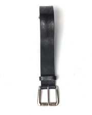 BLACK MEN'S LEATHER BELT