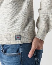 BEIGE MEN'S KNITTED SWEATER