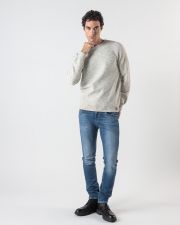 BEIGE MEN'S KNITTED SWEATER