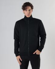 BLACK MEN'S ZIP-UP SWEATSHIRT