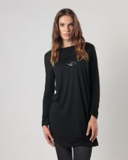 BLACK WOMEN'S LONG-SLEEVED T-SHIRT