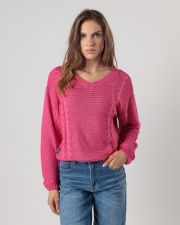 PINK WOMEN'S KNITTED SWEATER