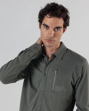 KHAKI MEN'S LONG-SLEEVED SHIRT
