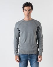GREY MEN'S KNITTED SWEATER