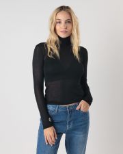 BLACK WOMEN'S KNITTED SWEATER