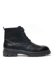 BLACK MEN'S LEATHER BOOTS - GIANNI