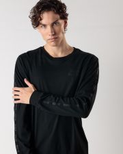 BLACK MEN'S LONG-SLEEVED T-SHIRT