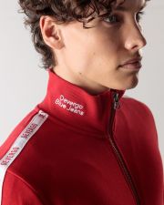 RED MEN'S ZIP-UP SWEATSHIRT