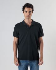 BLACK MEN'S POLO SHIRT