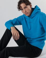 BLUE MEN'S HOODIE