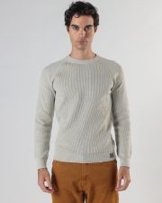 BEIGE MEN'S KNITTED SWEATER