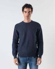BLUE MEN'S KNITTED SWEATER